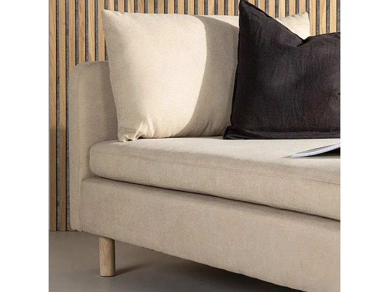Zero canapé, lit de repos module de canapé méridienne beige.