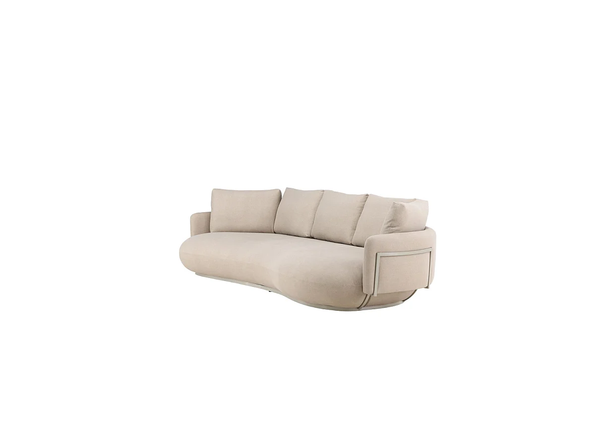 Canapé 4 places en tissu beige STELLAR