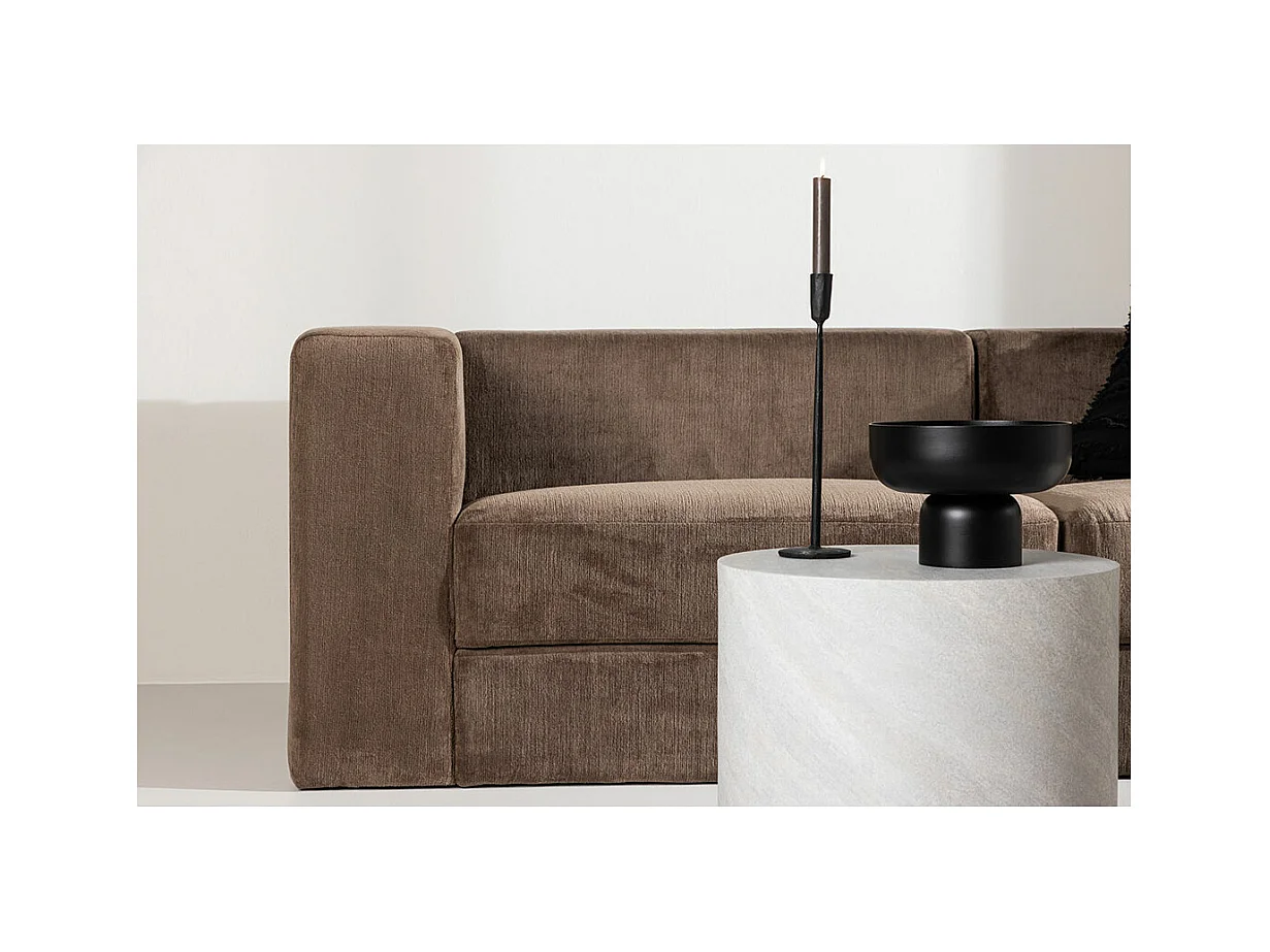 Canapé 3 Places Effet Lin "Lumi" 238cm Marron