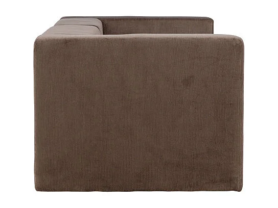 Canapé 3 Places Effet Lin "Lumi" 238cm Marron