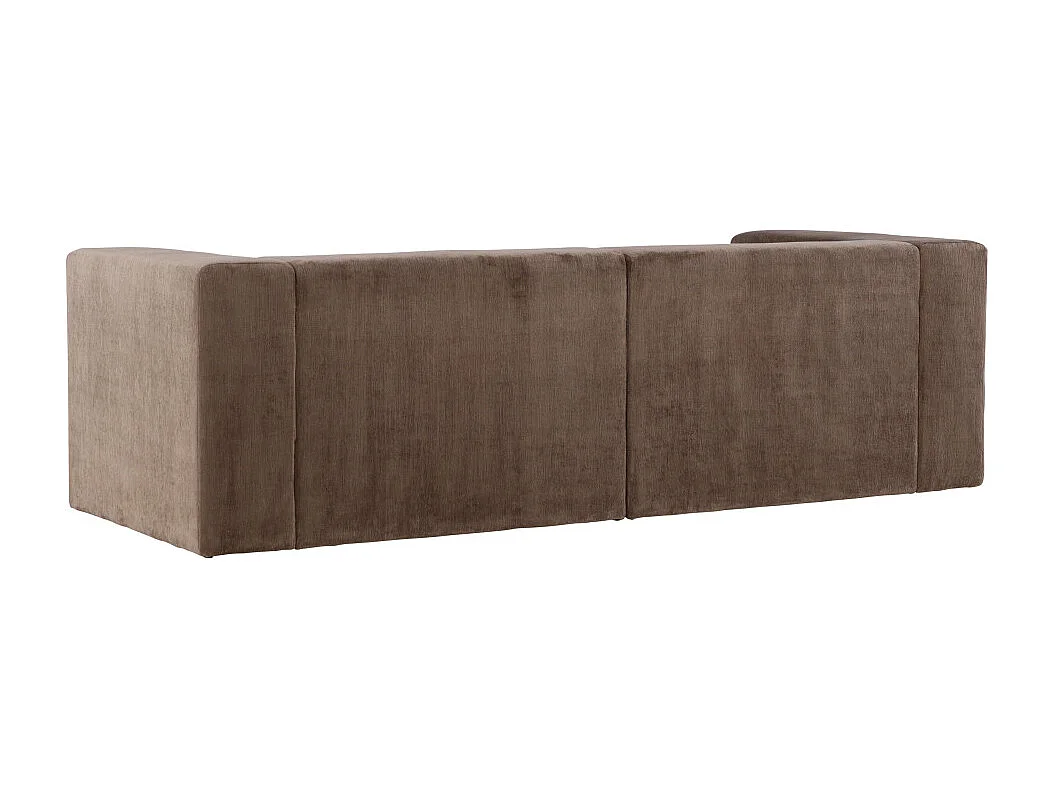 Canapé 3 Places Effet Lin "Lumi" 238cm Marron