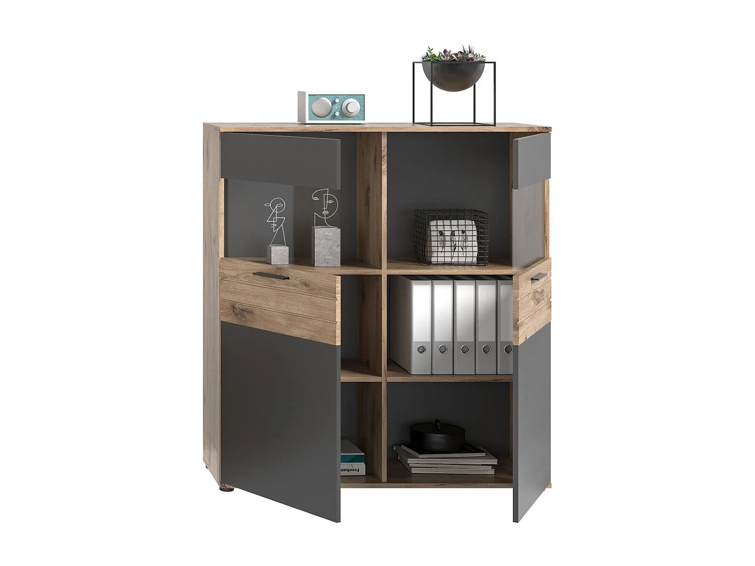 Mason dressoir 2 deuren eik decor.