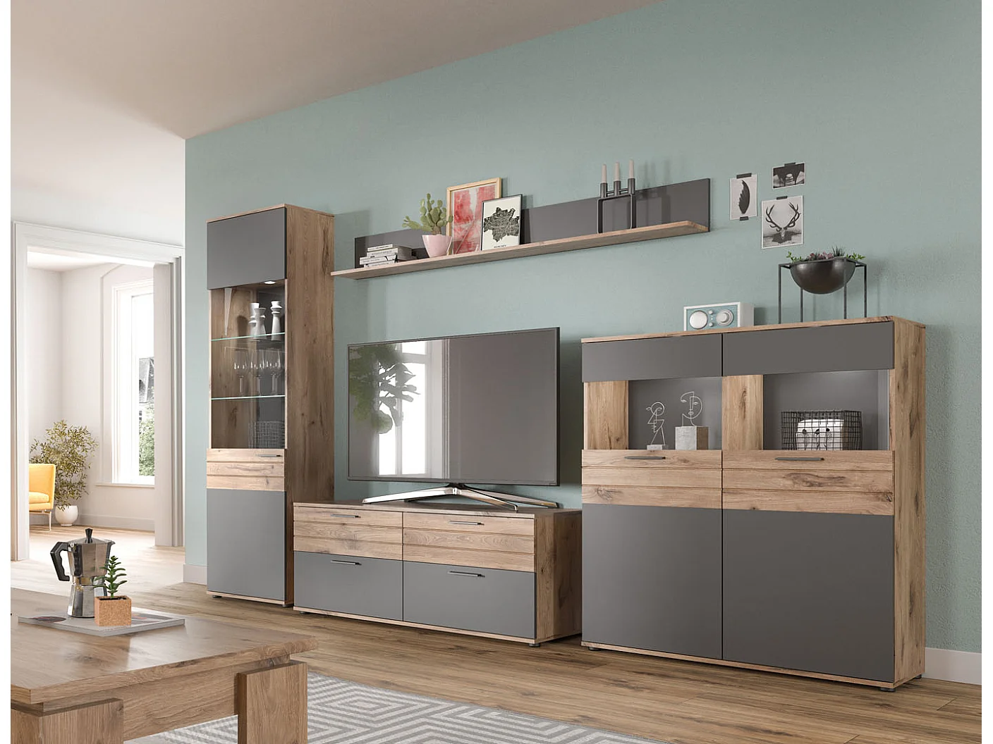 Mason dressoir 2 deuren eik decor.