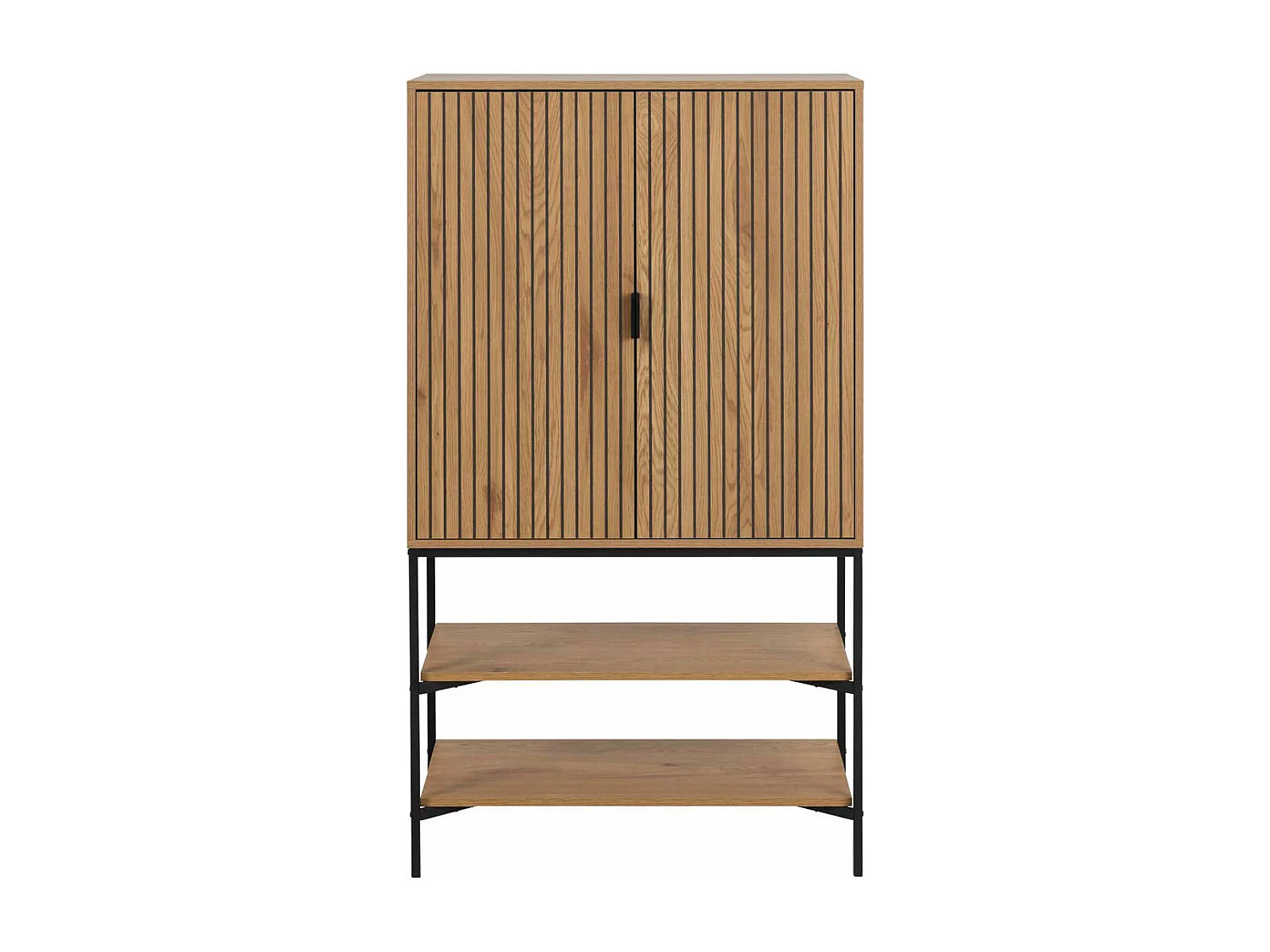 Jason vitrinekast 2 deuren, 2 planken wild eik decor.