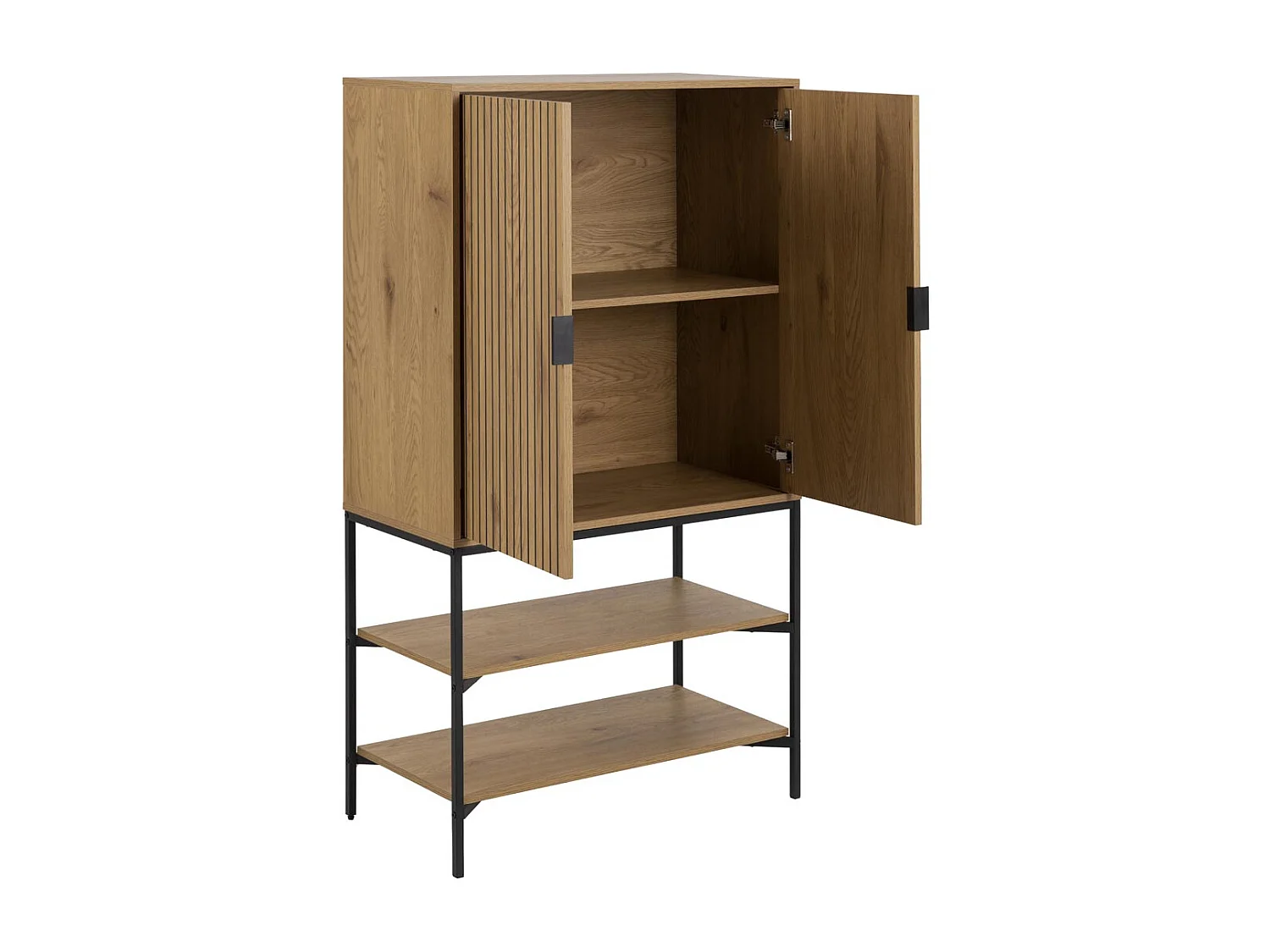 Jason vitrinekast 2 deuren, 2 planken wild eik decor.