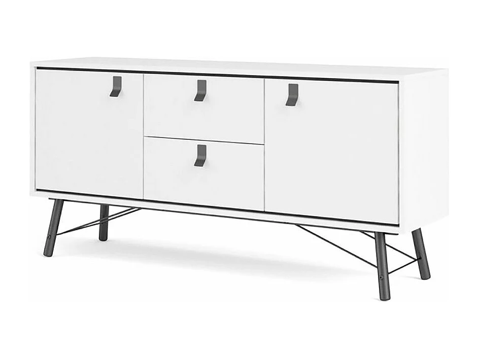 Rye dressoir 2 deuren, 2 lades mat wit.