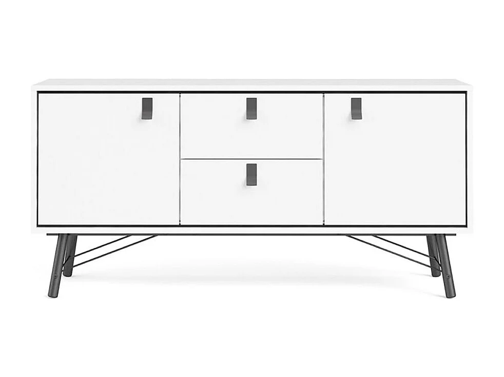 Rye dressoir 2 deuren, 2 lades mat wit.