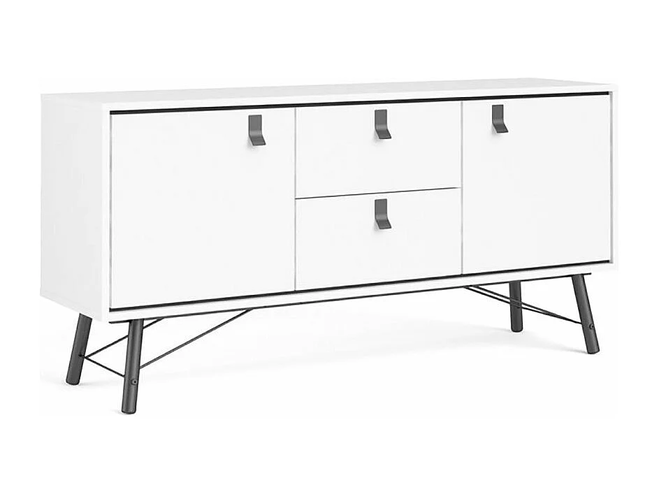 Rye dressoir 2 deuren, 2 lades mat wit.