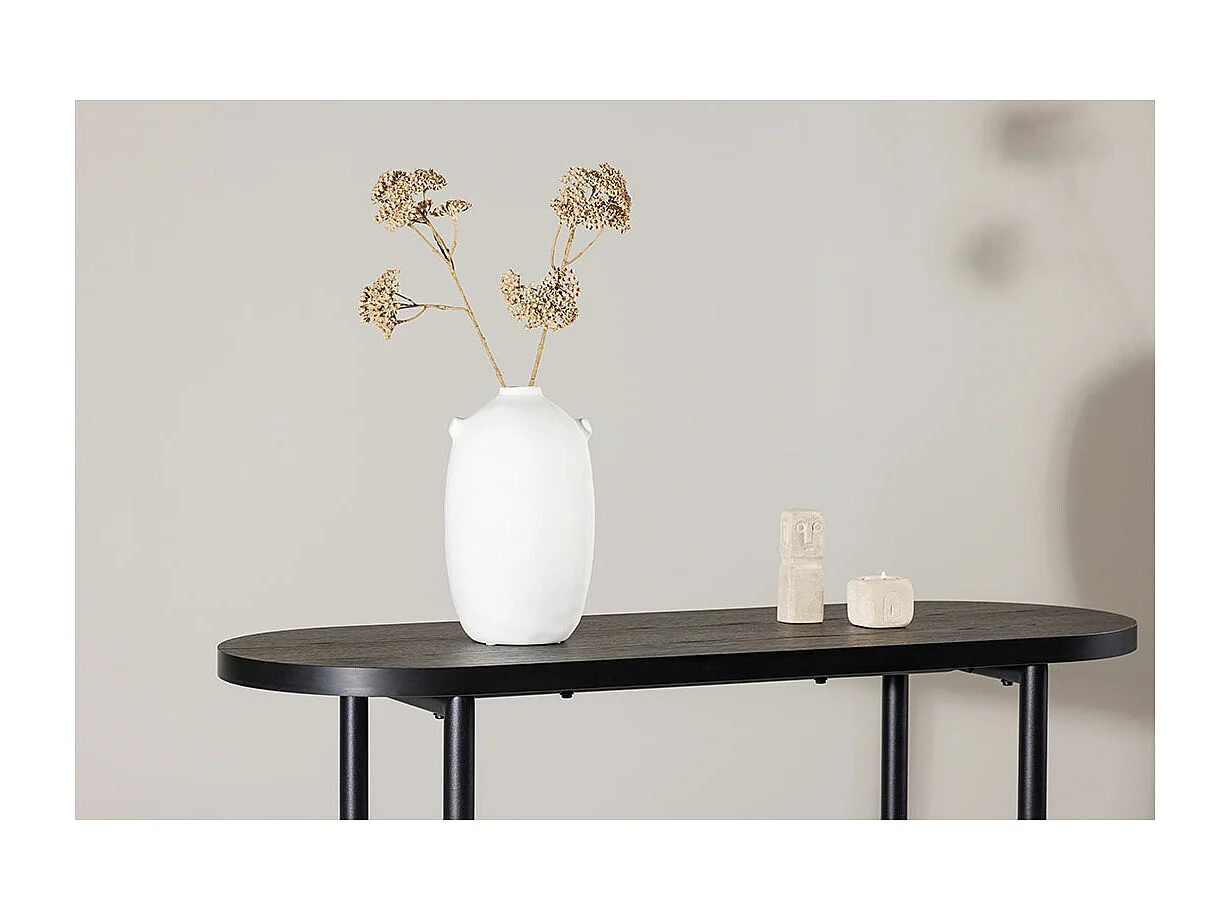 Console Ovale Design "Star" 110cm Noir