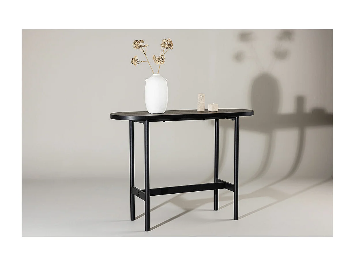 Console Ovale Design "Star" 110cm Noir