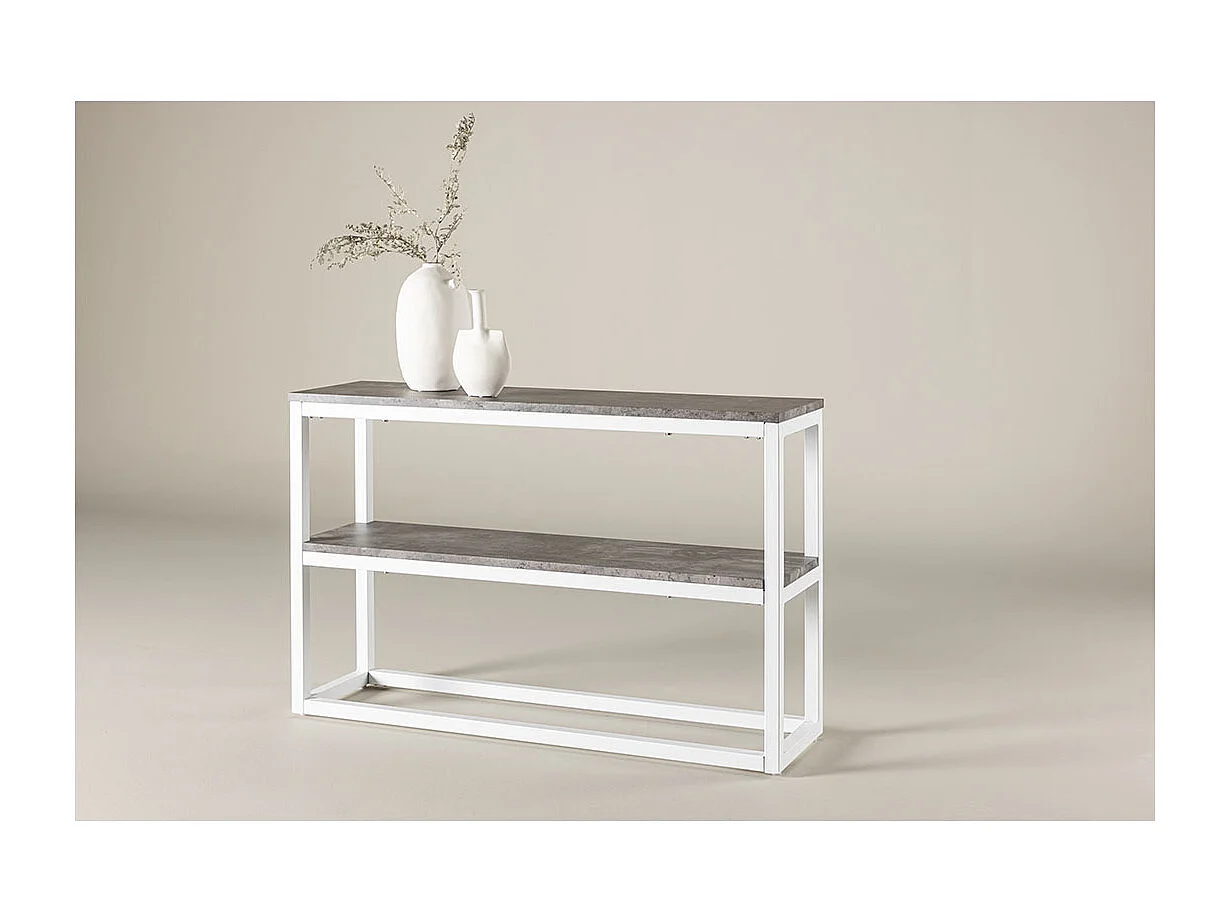 Console Design Double "Rise" 110cm Gris & Blanc