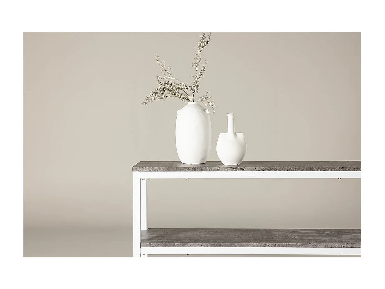 Console Design Double "Rise" 110cm Gris & Blanc