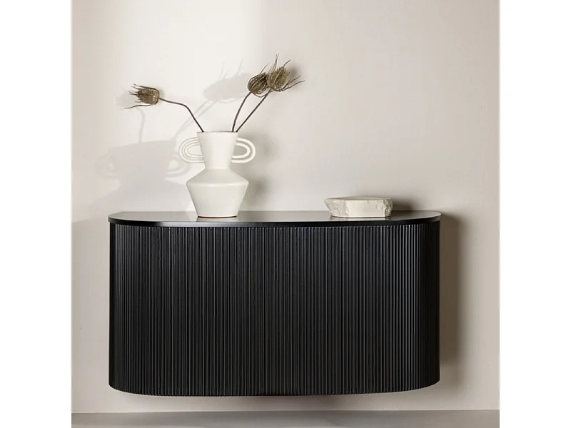 Console Design Nervuré "Loca" 120cm Noir