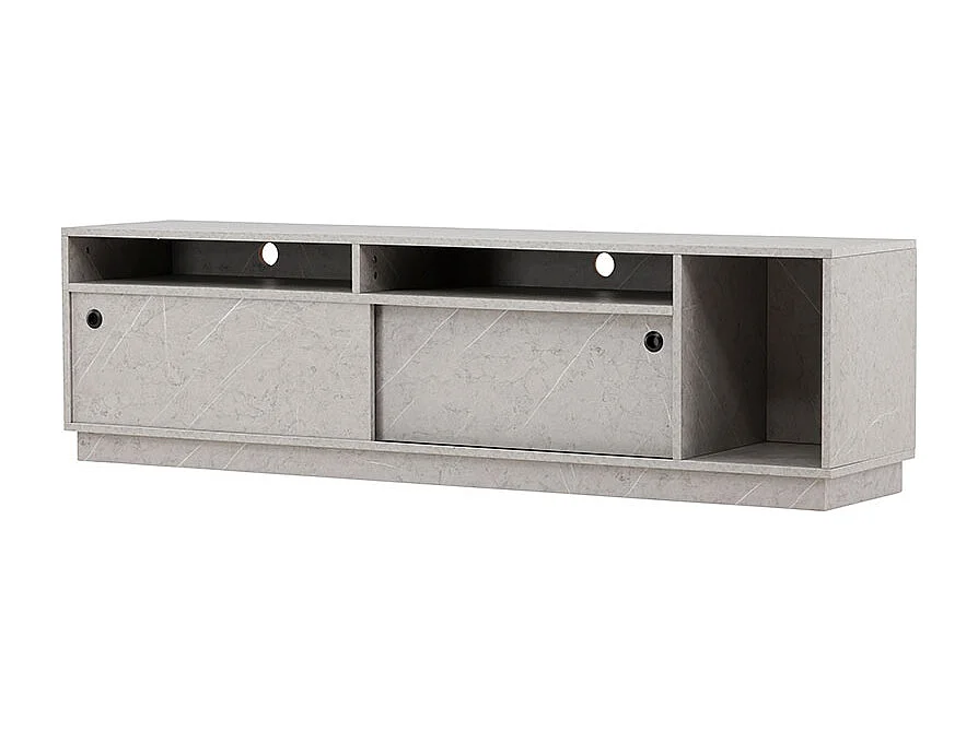 Girona TV-meubel 2 deuren, 3 planken grijs.