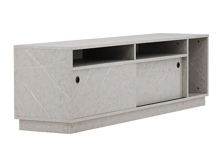 Girona TV-meubel 2 deuren, 3 planken grijs.