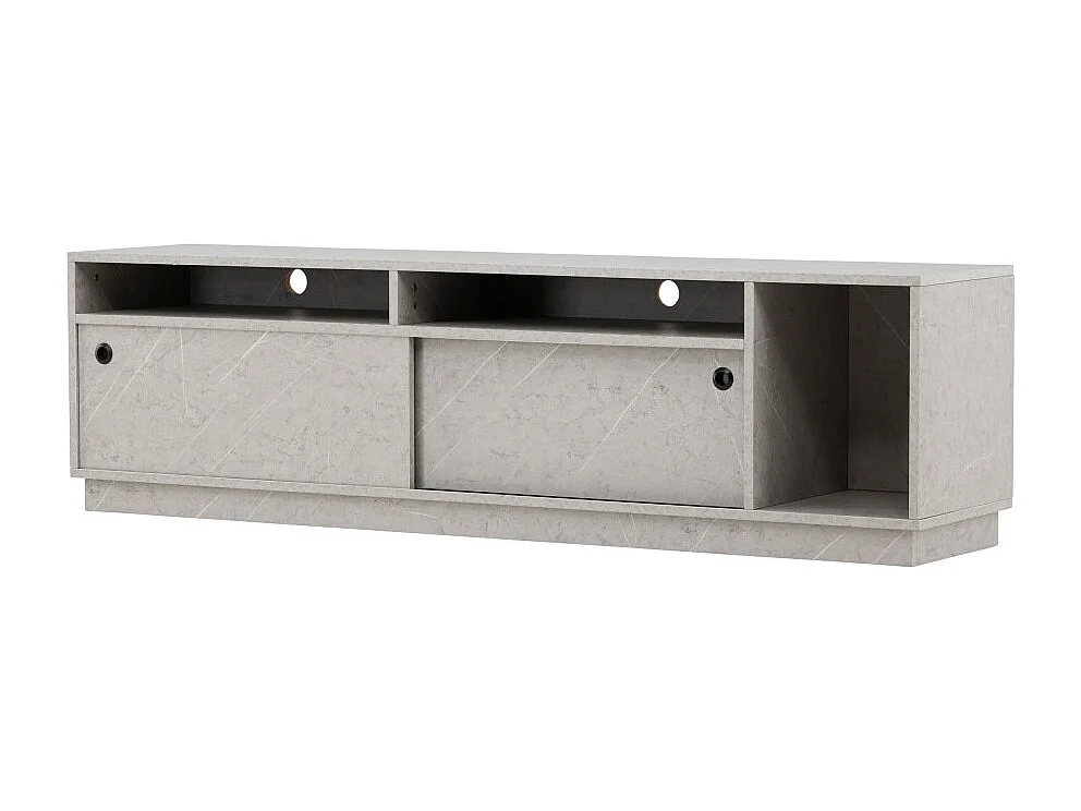 Girona TV-meubel 2 deuren, 3 planken grijs.