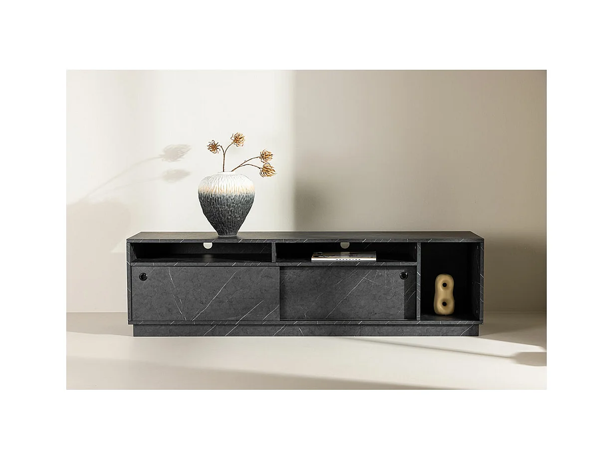 Meuble TV Design "Girona" 180cm Noir