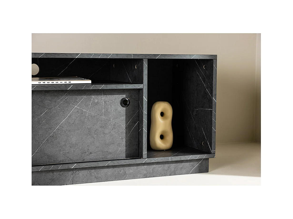 Meuble TV Design "Girona" 180cm Noir