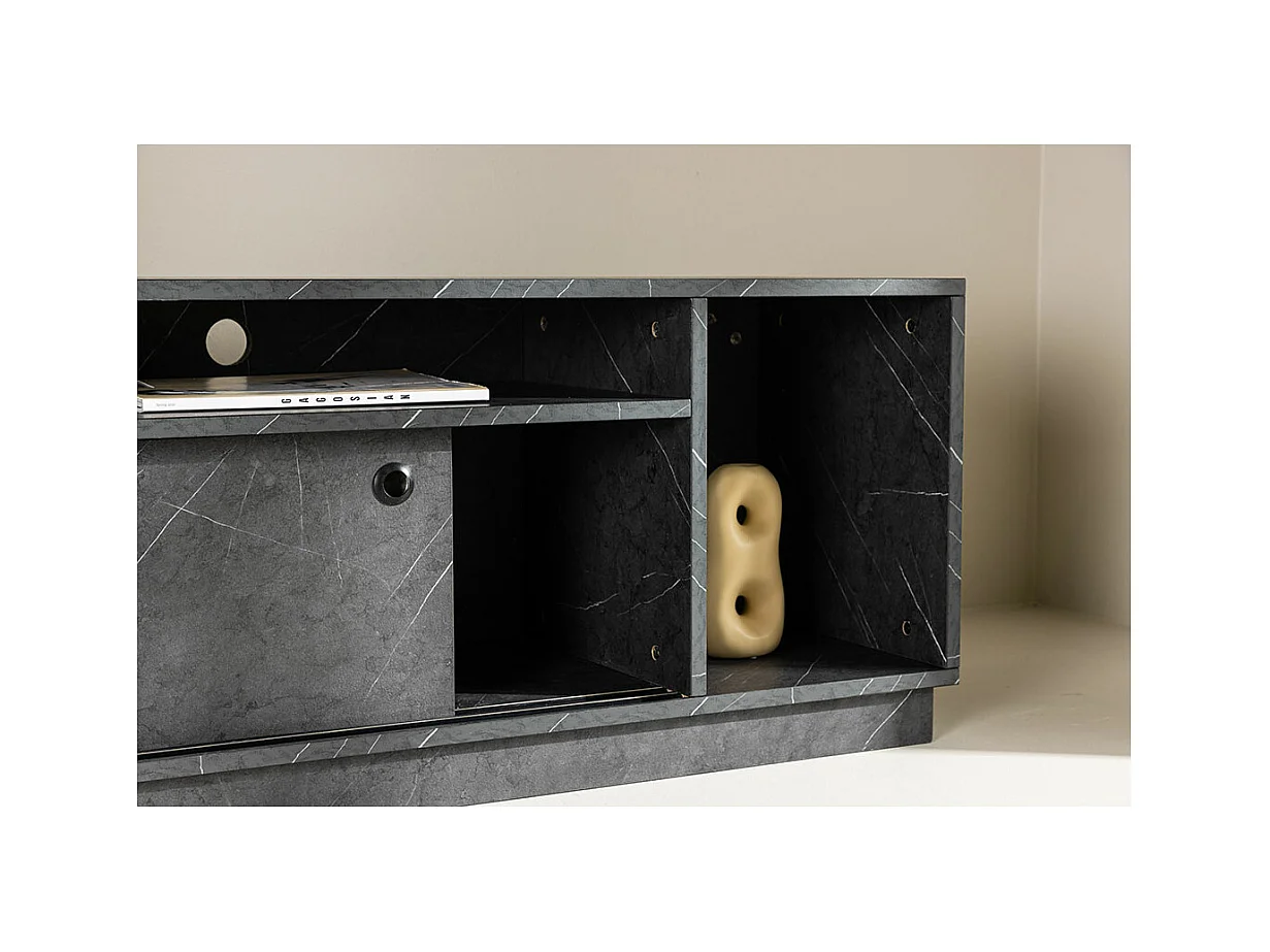 Meuble TV Design "Girona" 180cm Noir