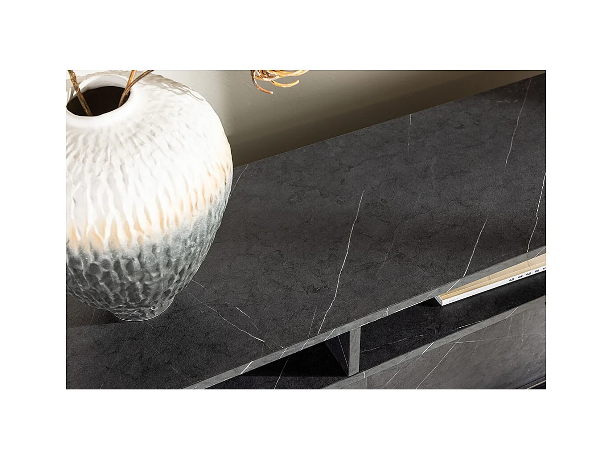 Meuble TV Design "Girona" 180cm Noir