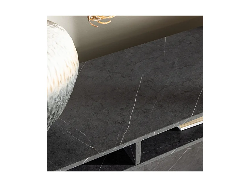 Meuble TV Design "Girona" 180cm Noir