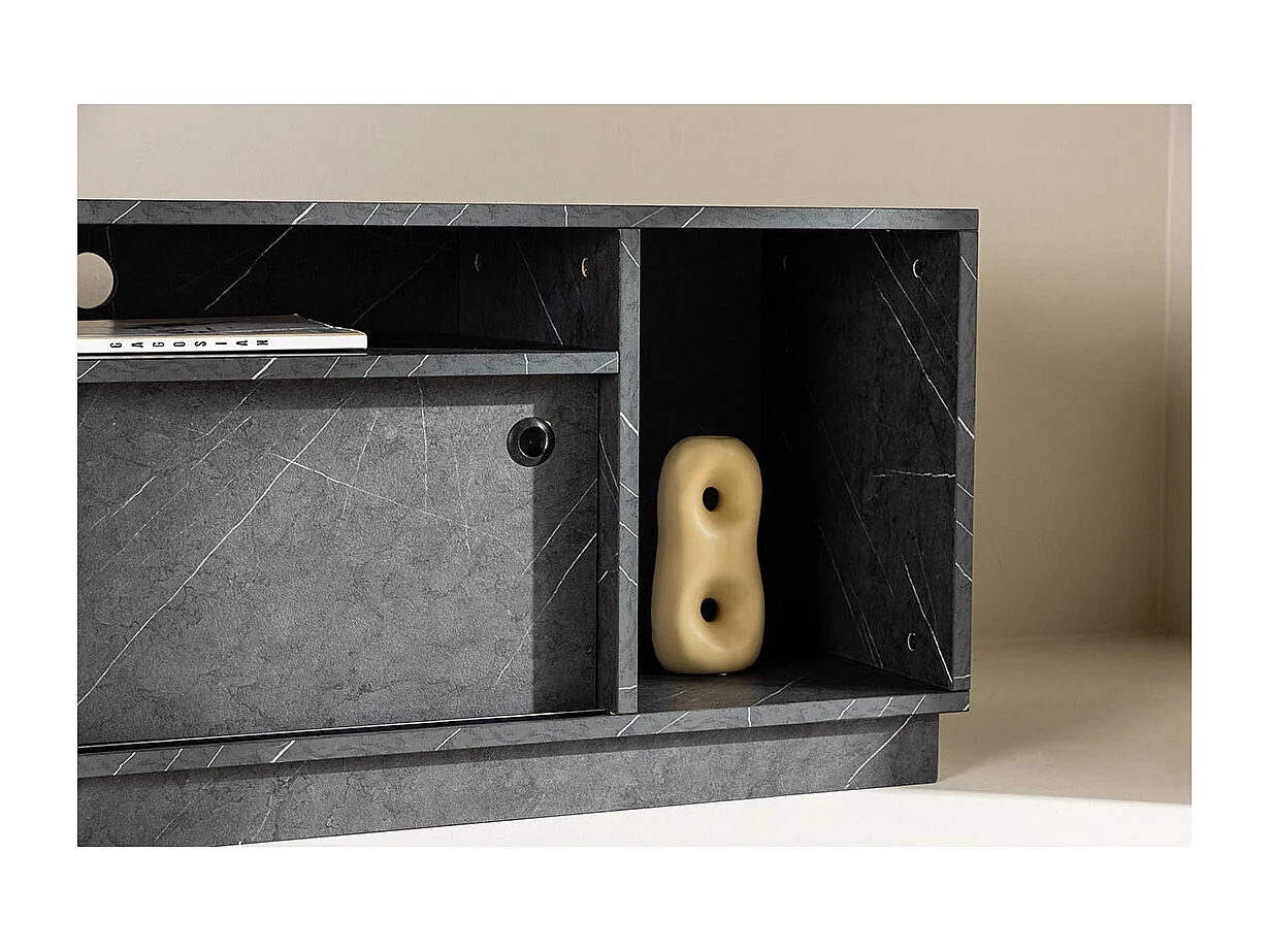 Meuble TV Design "Girona" 180cm Noir