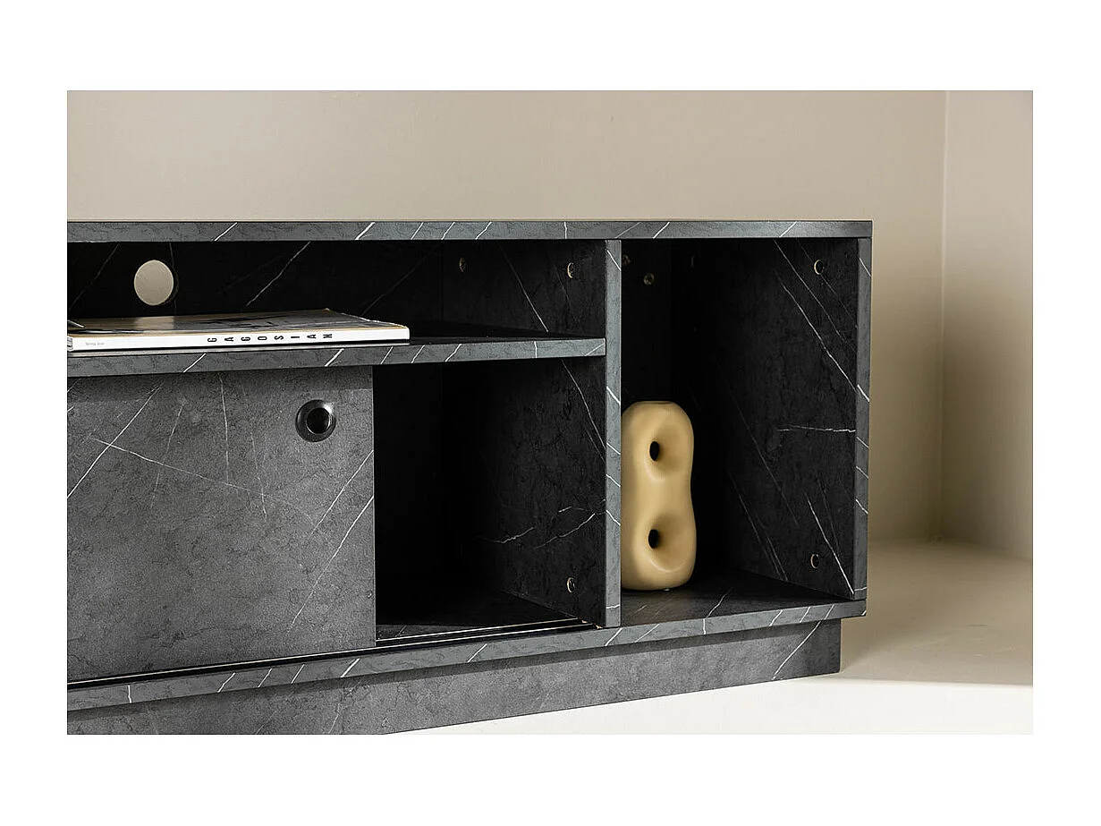 Meuble TV Design "Girona" 180cm Noir