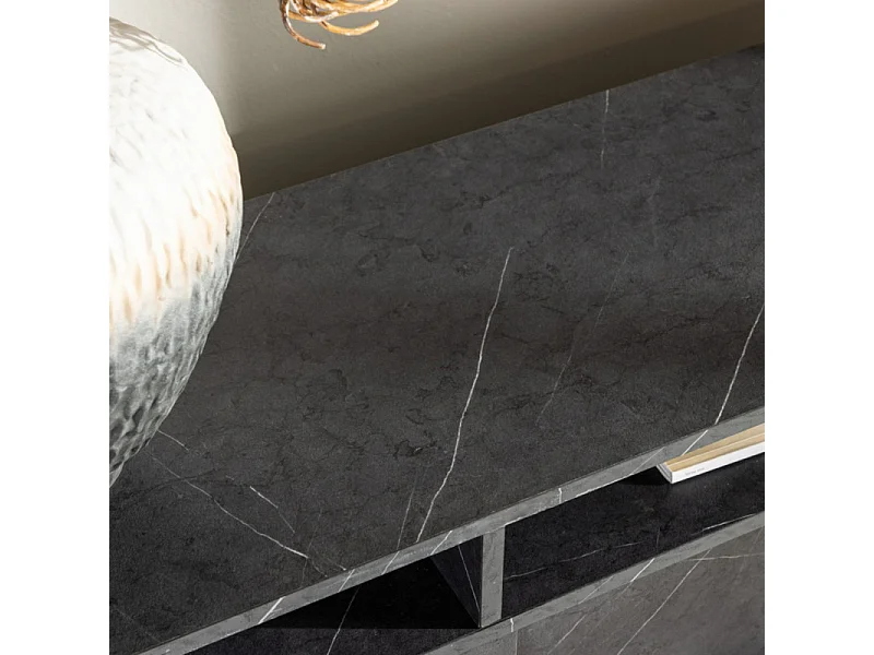 Meuble TV Design "Girona" 180cm Noir