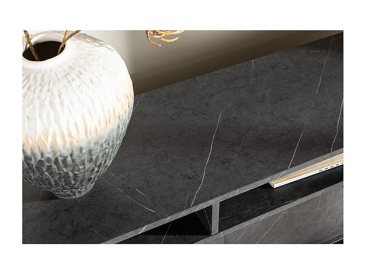 Meuble TV Design "Girona" 180cm Noir