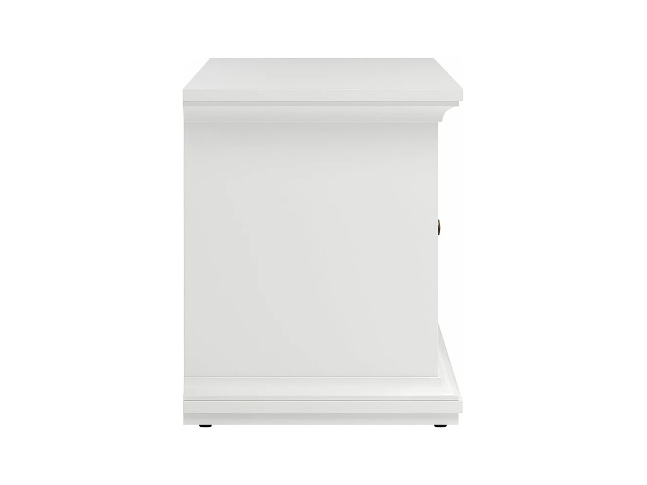 Venedig TV Tisch 2 Glastüren und 1 Glasboden weiß.