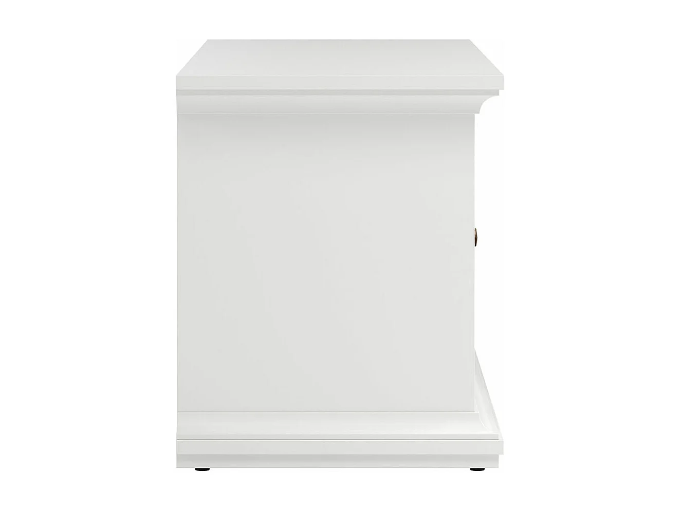 Venedig TV Tisch 2 Glastüren und 1 Glasboden weiß.