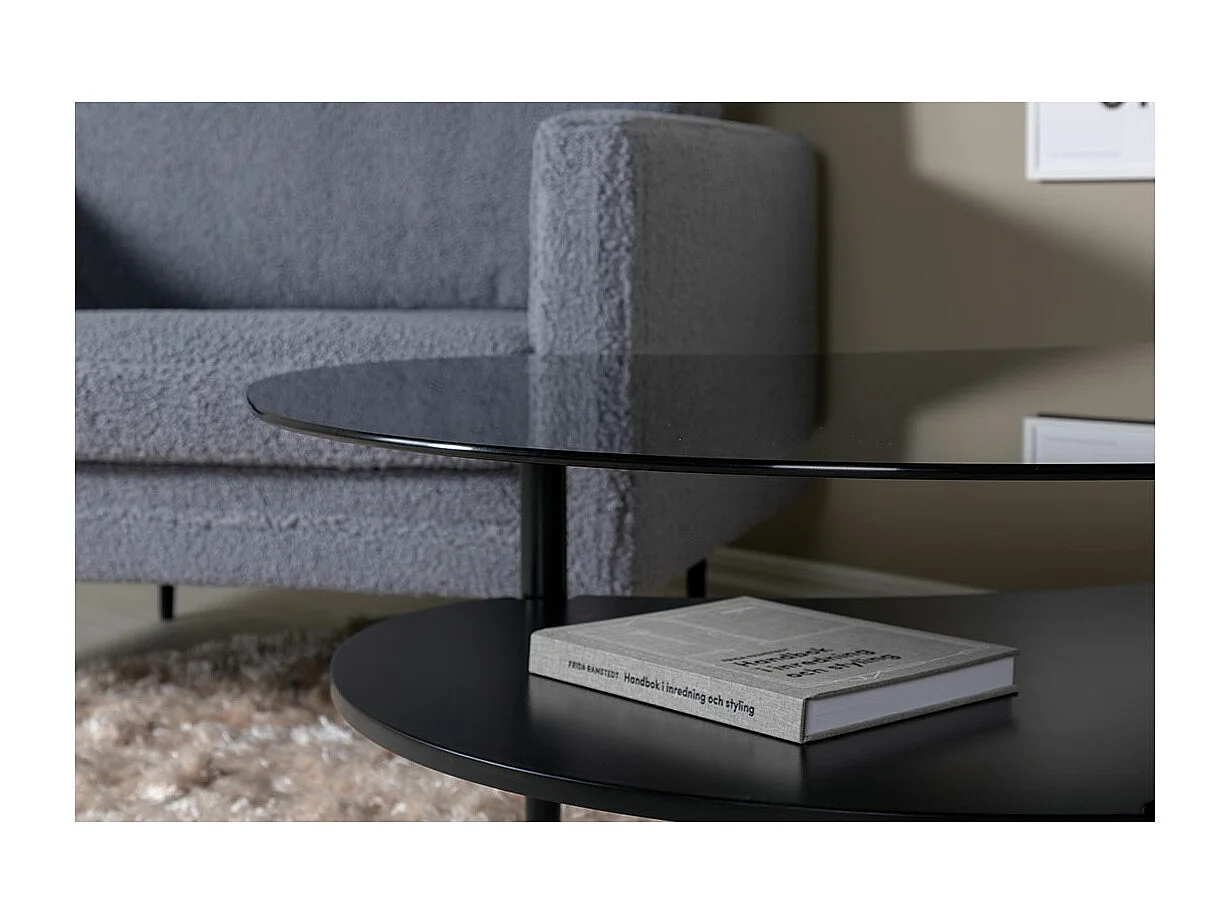 Table Basse Design "Egg" 101cm Noir