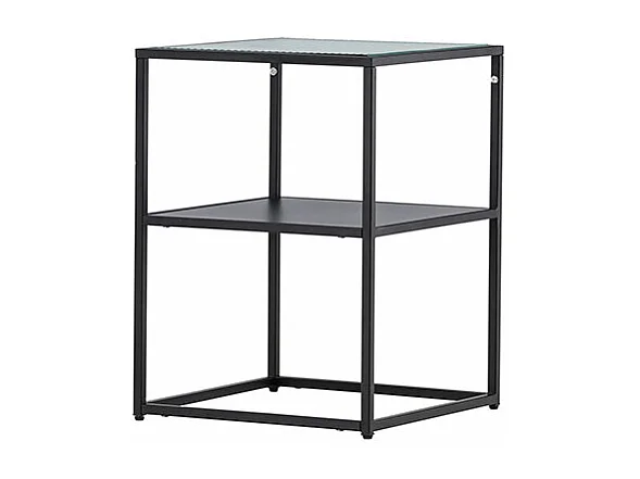 Mesa de rincón SaoPaulo 1 estante color negro.