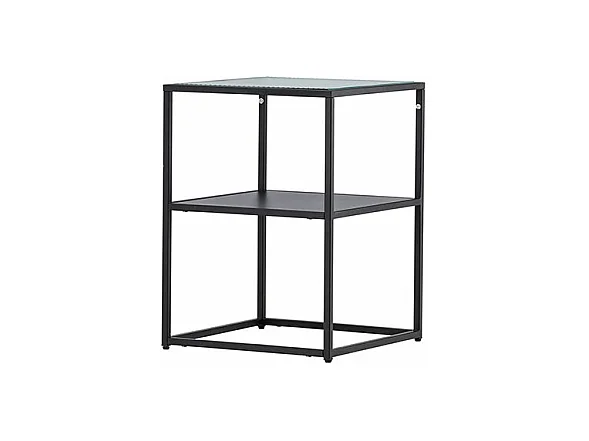 Mesa de rincón SaoPaulo 1 estante color negro.