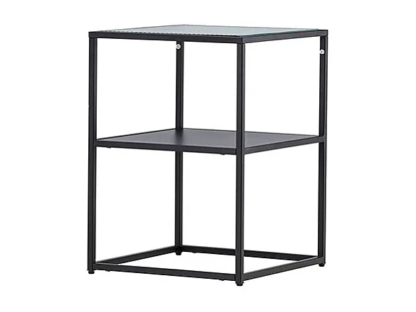 SaoPaulo table d'angle 1 étagère noir.