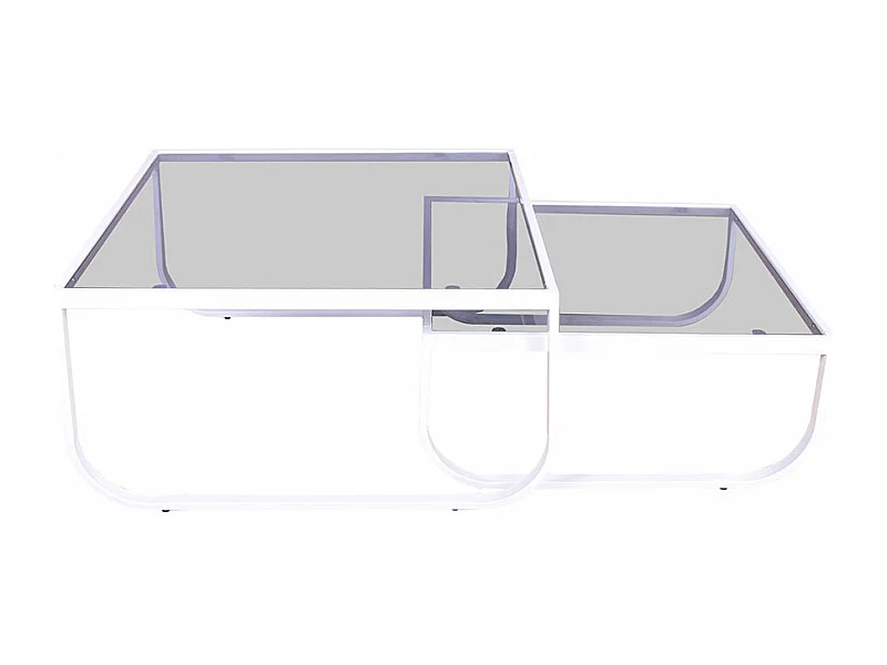 Rocker salontafel set van 2 wit.