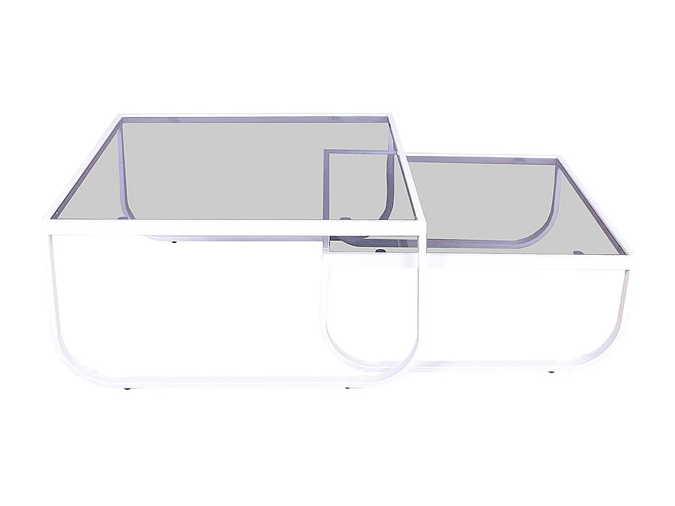 Rocker table basse ensemble de 2 blanc.