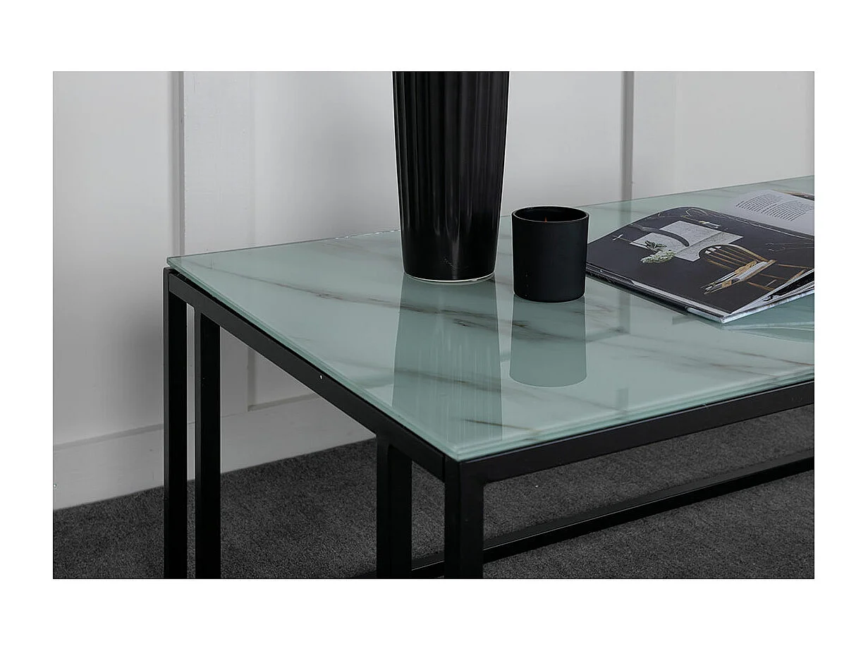 Table Basse Design "Rock" 120cm Blanc