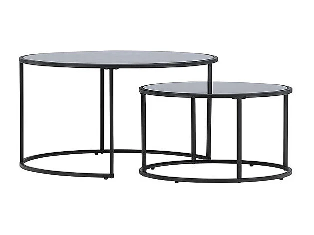 Twin table basse ensemble de 2 noir.