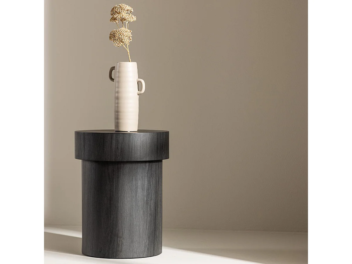 Table d'Appoint Design "Malung" 35cm Noir