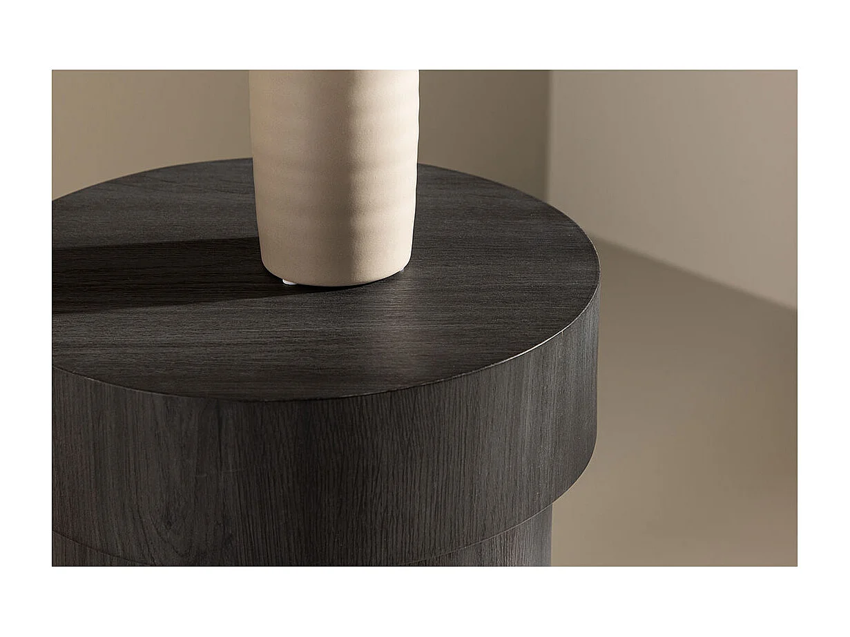 Table d'Appoint Design "Malung" 35cm Noir