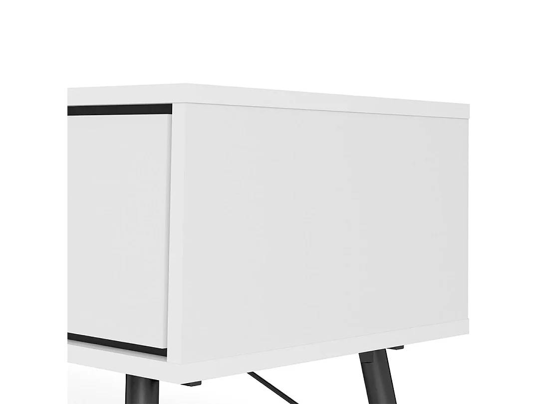 Rye Table basse avec 1 tiroir, blanc mat.