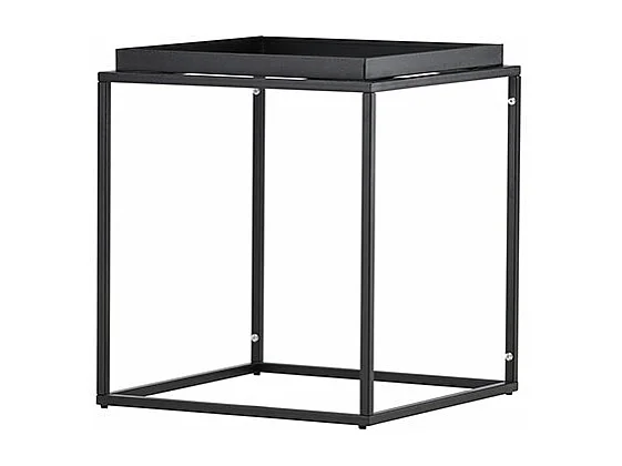 Table d'Appoint en Métal "Porto Alegre" 51cm Noir