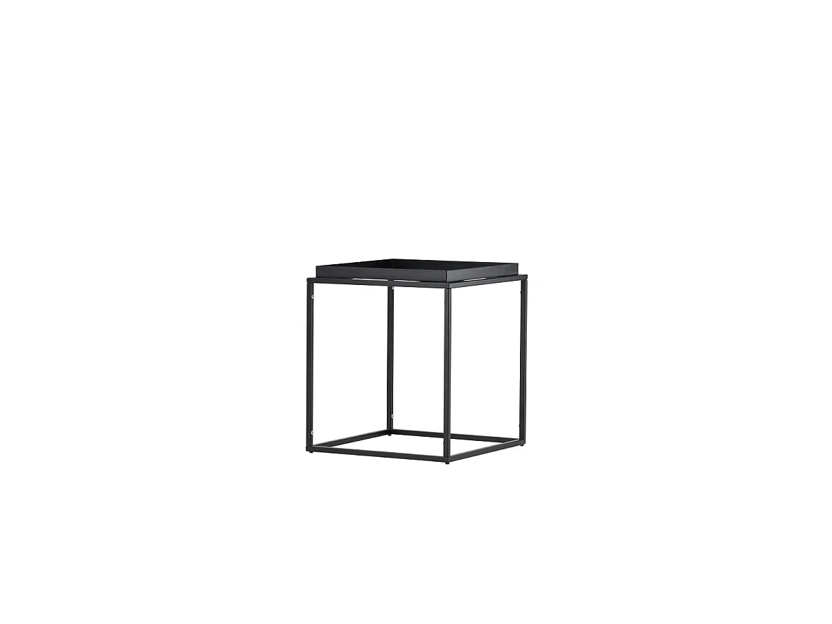 Table d'Appoint en Métal "Porto Alegre" 51cm Noir