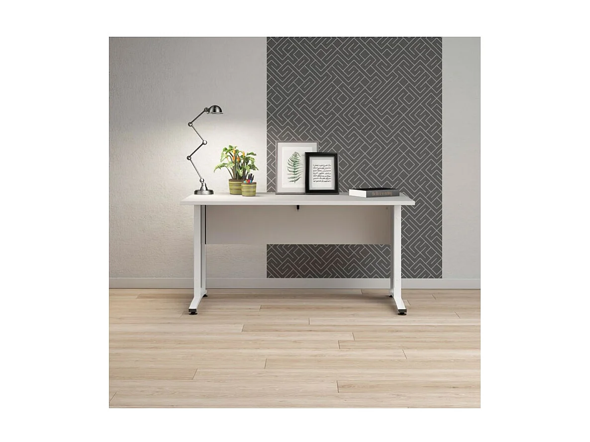 Prisme Schreibtisch Breite 150 cm weiss.