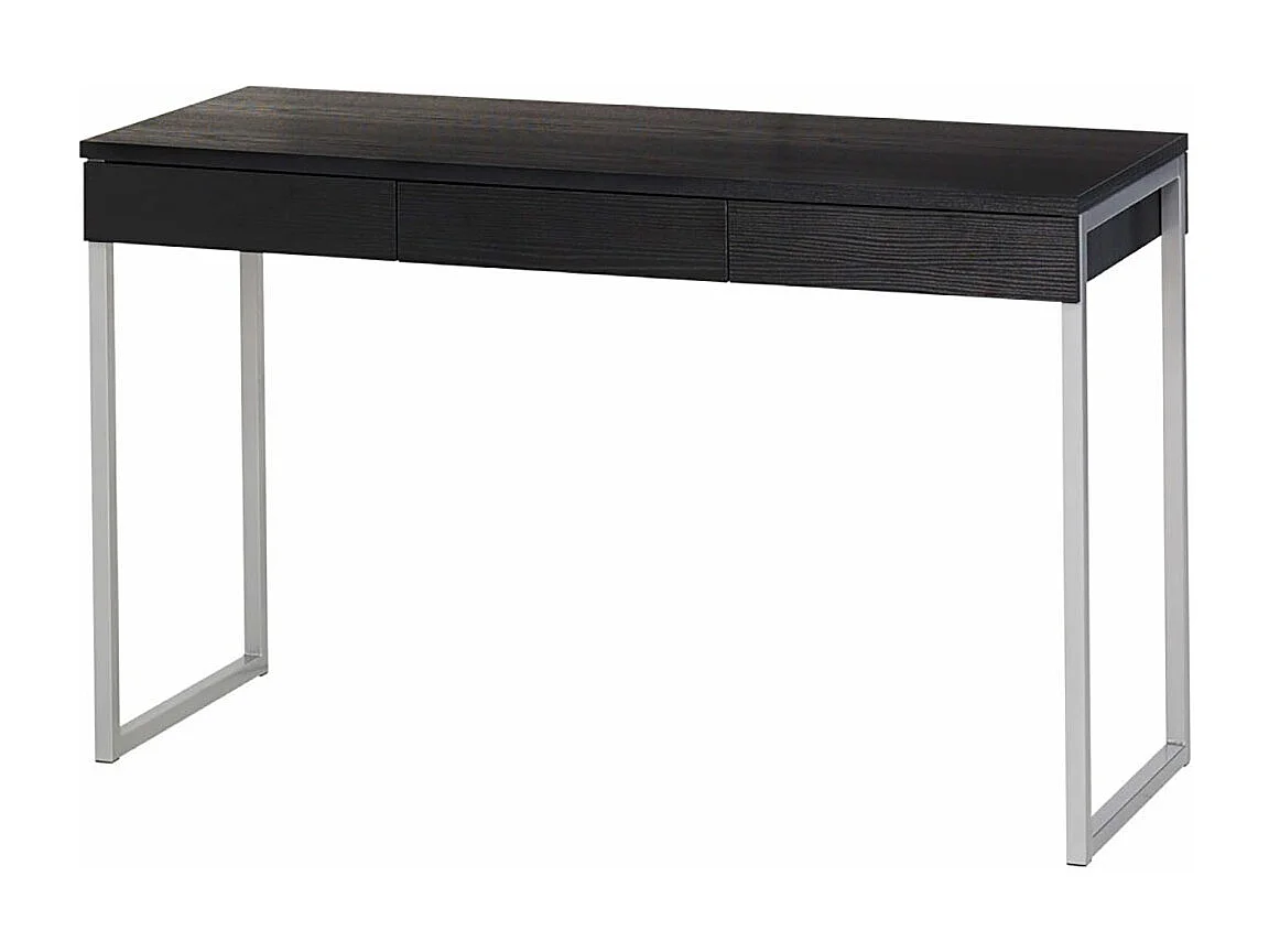 Fula Schreibtisch 3 Schubladen schwarz Esche Dekor.