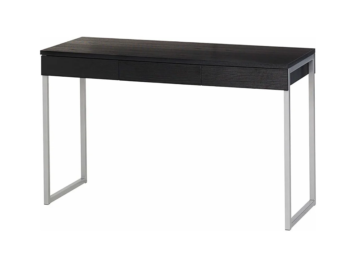 Fula Bureau 3 tiroirs, teinte frêne noir.