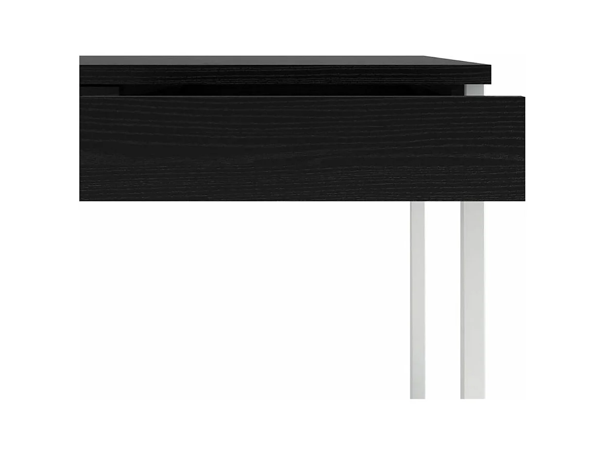 Fula Bureau 3 tiroirs, teinte frêne noir.