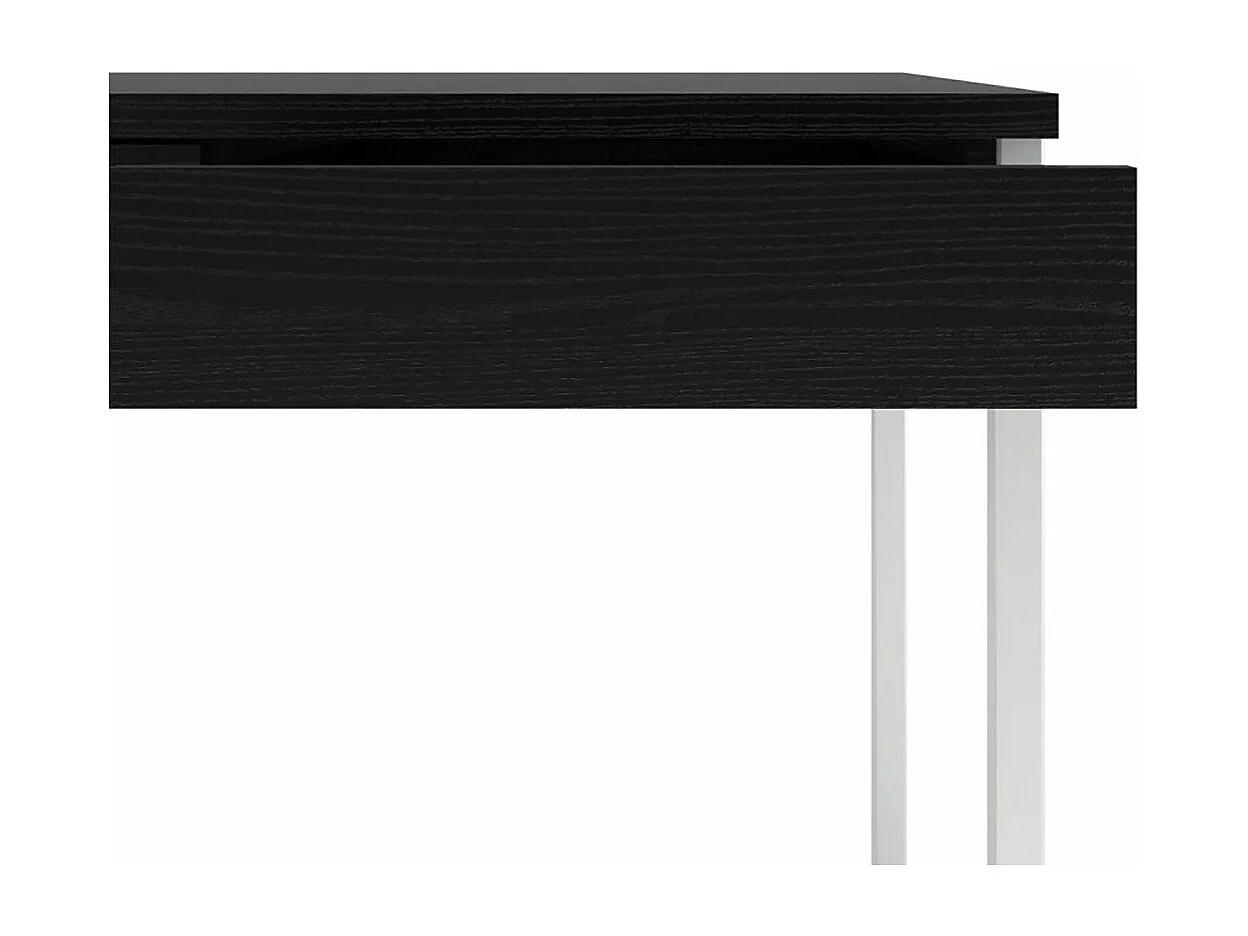 Fula Bureau 3 tiroirs, teinte frêne noir.