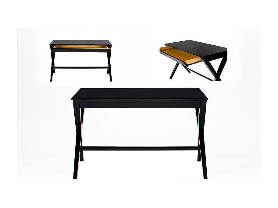 Winner bureau eiken fineer zwart.